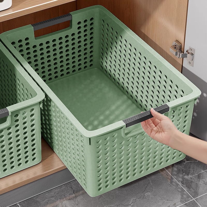 Coș de depozitare din plastic, cutie de depozitare minimalistă pentru obiecte mici, organizator pentru gustări și jucării acasă, recipient de depozitare pentru bucătărie pe blat