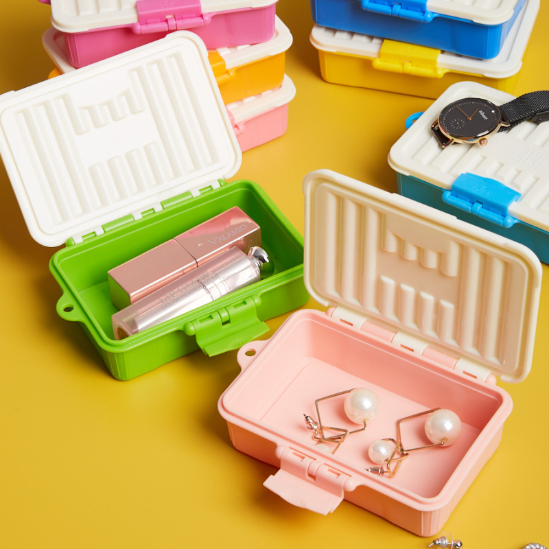 Cutie mică de depozitare Morandi, cu capac alb antipraf, portabilă pentru cosmetică și papetărie, dimensiuni 113×75×33 mm