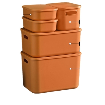 Cutie de depozitare pentru birou, minimalistă, cu capac, stivabilă, pentru casă și cămin