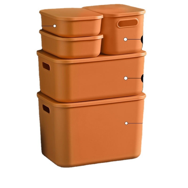Cutie de depozitare pentru birou, minimalistă, cu capac, stivabilă, pentru casă și cămin