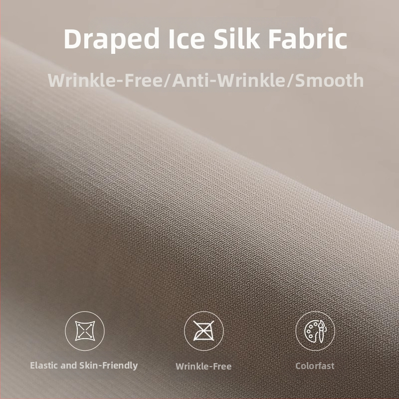 Pánske letné nohavice z ice silk, ultratenké, voľný rovný strih, business casual nohavice, chladné a splývavé