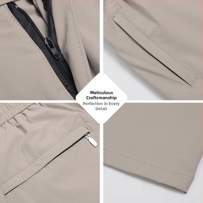 Pánske letné nohavice z ice silk, ultratenké, voľný rovný strih, business casual nohavice, chladné a splývavé