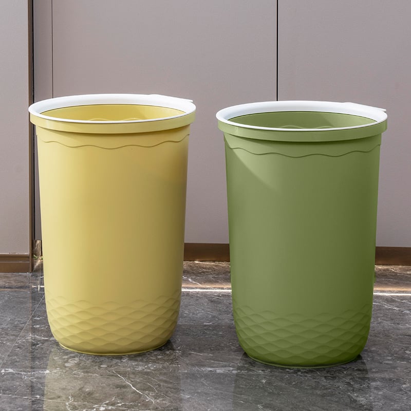 Coș de gunoi pentru bucătărie, capacitate 12L, din plastic, pătrat, culoare solidă, cu capac apăsare