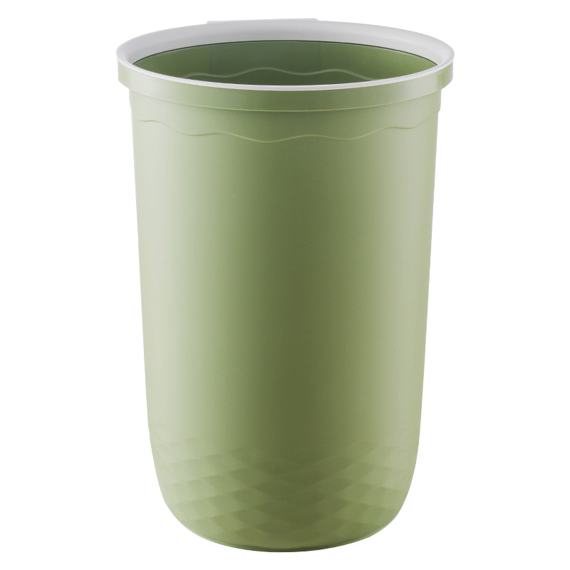 Coș de gunoi pentru bucătărie, capacitate 12L, din plastic, pătrat, culoare solidă, cu capac apăsare