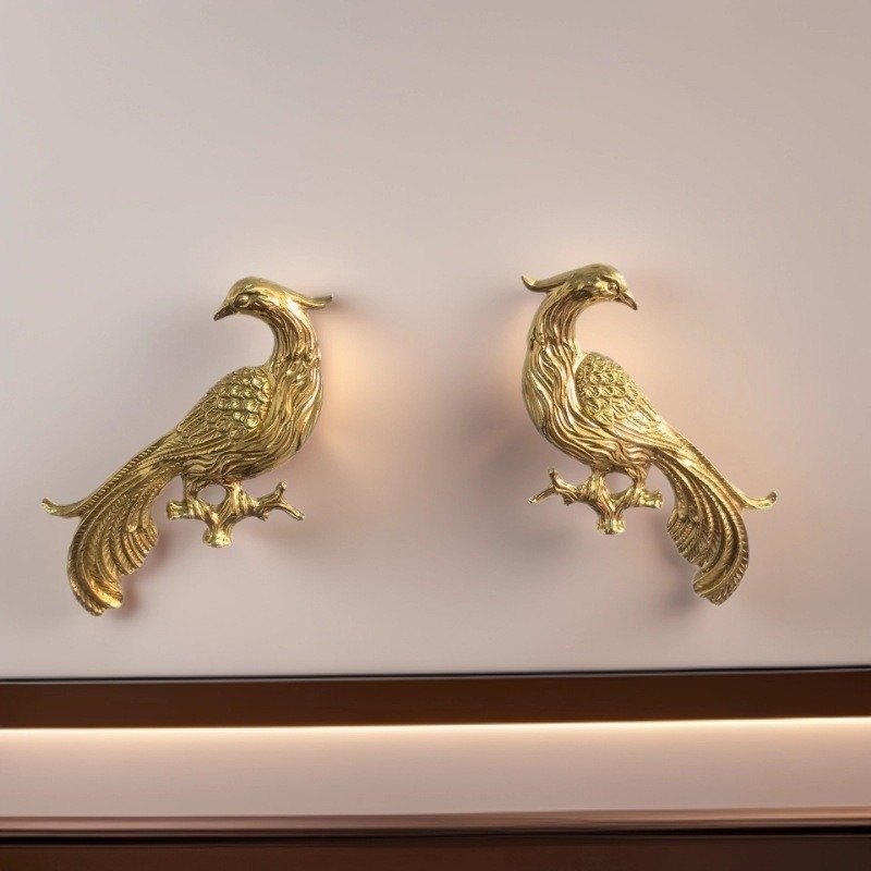 Măner din alamă cu Fenix 3D pentru sertare și uși de dulap