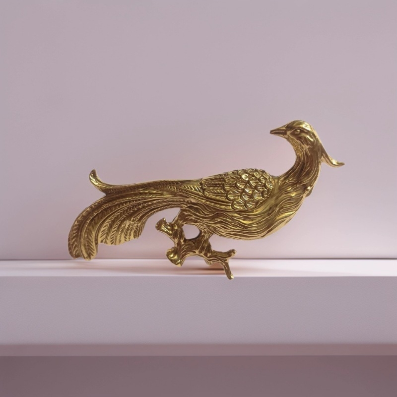 Măner din alamă cu Fenix 3D pentru sertare și uși de dulap