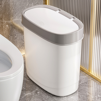 Coș de gunoi compact cu capac apăsabil, 10 L, dreptunghiular, pentru uz casnic – dormitor și sufragerie