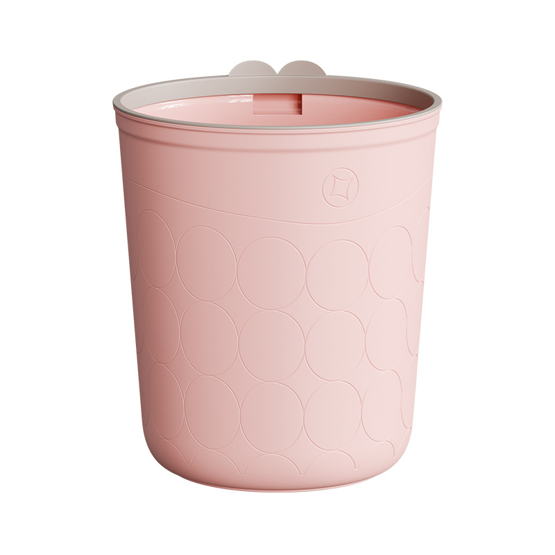Coș de gunoi din plastic cu capac basculant, 12 L, formă butoi, pentru bucătărie, dormitor și baie