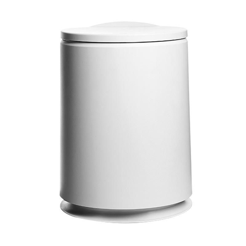 Coș de gunoi rotund din plastic, 10 L, cu capac basculant și deschidere prin apăsare, pentru sortarea deșeurilor