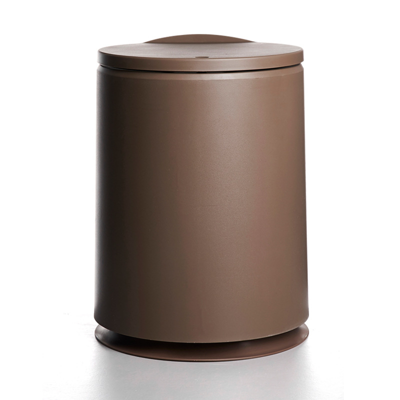 Coș de gunoi rotund din plastic, 10 L, cu capac basculant și deschidere prin apăsare, pentru sortarea deșeurilor