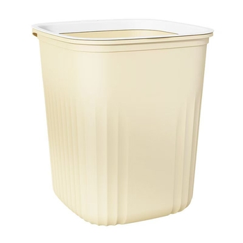 Coș de gunoi pătrat fără capac, model nordic cu dungi, 10 L, pentru bucătărie, baie sau sufragerie