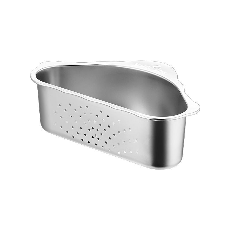 304 Oțel inoxidabil – coș triunghiular pentru scurgere în chiuveta, spălarea legumelor, filtrare a apei și raft de depozitare prosoape