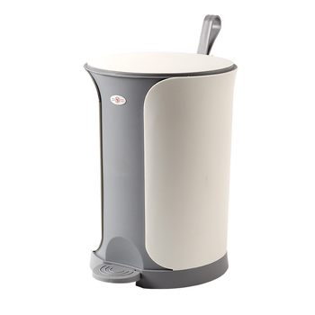 Coș de gunoi cu pedala, capac cu închidere lentă, 10 L, formă cilindrică, pentru uz casnic (sufragerie, bucătărie, baie, birou)
