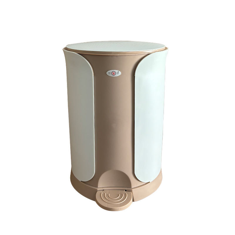 Coș de gunoi cu pedala, capac cu închidere lentă, 10 L, formă cilindrică, pentru uz casnic (sufragerie, bucătărie, baie, birou)