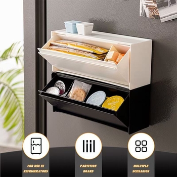Cutie de medicamente cu montare pe perete, stil japonez, cu prindere magnetică, organizator compact pentru medicamentele de prim ajutor, depozitare acasă