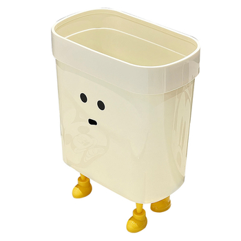 Coș de gunoi casnic, mare capacitate, din plastic, cu design de desene animate, oval, pentru living, bucătărie, baie și dormitor