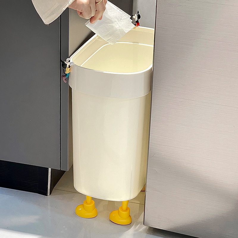 Coș de gunoi casnic, mare capacitate, din plastic, cu design de desene animate, oval, pentru living, bucătărie, baie și dormitor