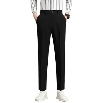 Pantaloni pentru bărbați primăvară-vară, stil coreean, croi drept, slim-fit, lungime cropped