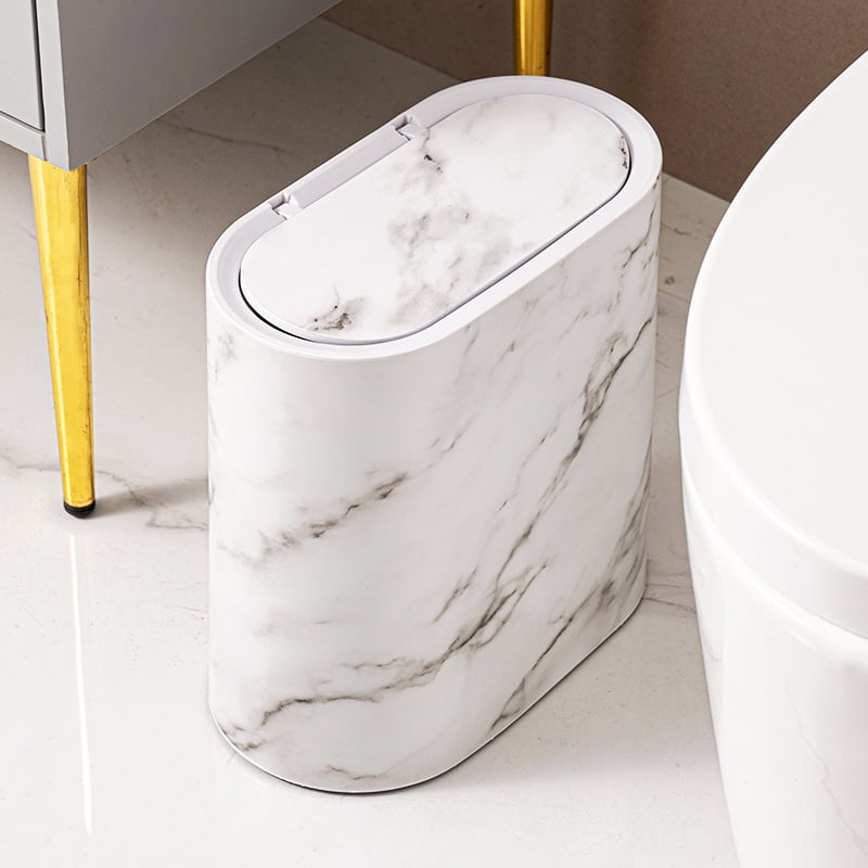 Coș de gunoi îngust cu capac rabatabil, 10L, pentru bucătărie și sufragerie