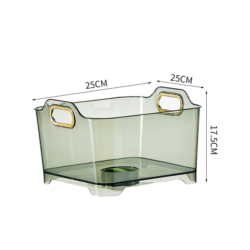 Coș transparent de plastic pentru spălat legume și fructe în chiuvetă