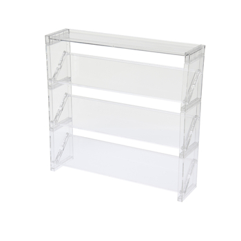 Organizator de make-up cu compartimente transparente, pentru rujuri, pe birou