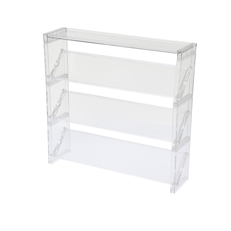 Organizator de make-up cu compartimente transparente, pentru rujuri, pe birou