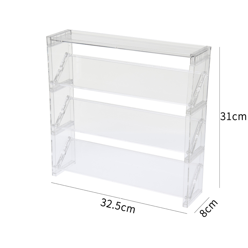 Organizator de make-up cu compartimente transparente, pentru rujuri, pe birou