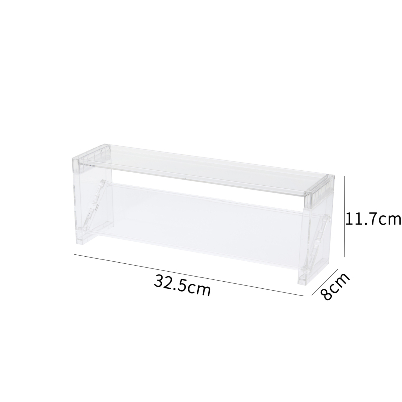 Organizator de make-up cu compartimente transparente, pentru rujuri, pe birou