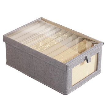 Cutie de depozitare pentru haine cu capac, organizator stratificat cu sertare pentru garderobă, din material Oxford