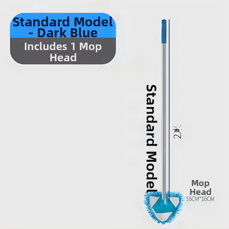 Univerzálny trojuholníkový mop na steny, stropy, kuchyňu a okná – Chenille mop s nerezovou rúčkou, teleskopická dĺžka 80–100 cm