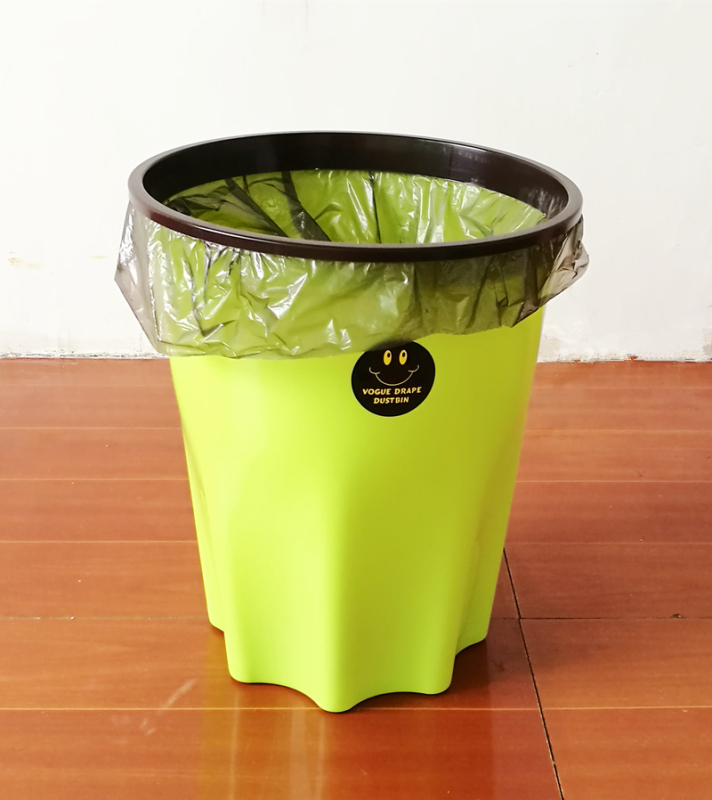 Coș de gunoi octagonal, cu inel de presiune, fără capac, ecologic, pentru living, bucătărie și baie; reciclabil, design interior creativ