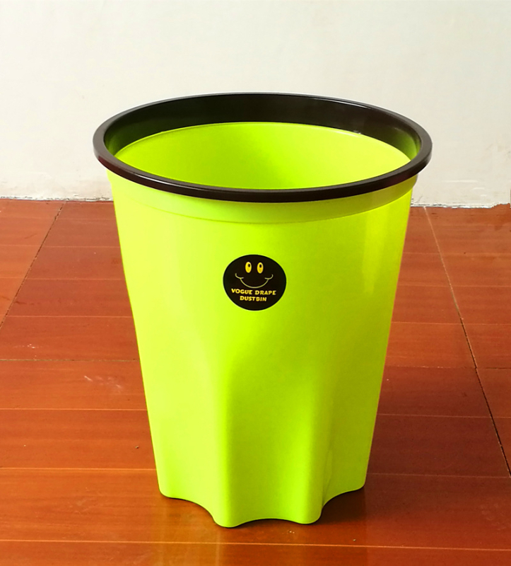 Coș de gunoi octagonal, cu inel de presiune, fără capac, ecologic, pentru living, bucătărie și baie; reciclabil, design interior creativ
