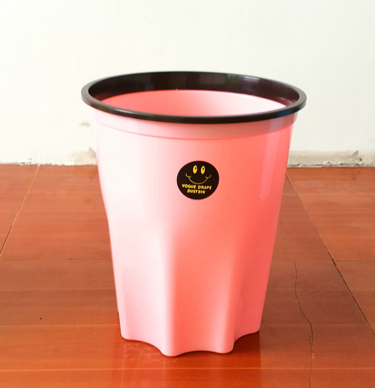 Coș de gunoi octagonal, cu inel de presiune, fără capac, ecologic, pentru living, bucătărie și baie; reciclabil, design interior creativ