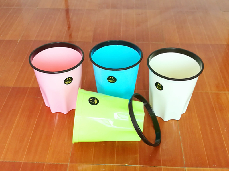 Coș de gunoi octagonal, cu inel de presiune, fără capac, ecologic, pentru living, bucătărie și baie; reciclabil, design interior creativ