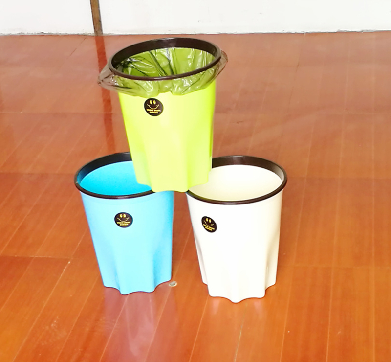 Coș de gunoi octagonal, cu inel de presiune, fără capac, ecologic, pentru living, bucătărie și baie; reciclabil, design interior creativ