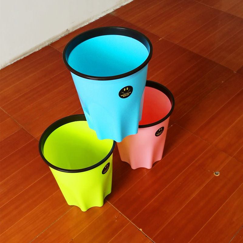 Coș de gunoi octagonal, cu inel de presiune, fără capac, ecologic, pentru living, bucătărie și baie; reciclabil, design interior creativ