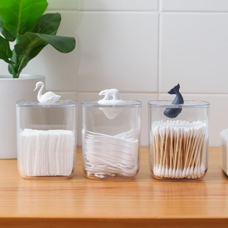 Cutie de depozitare creativă 3D în formă de animal, cu capac, pentru cosmetice și obiecte mici