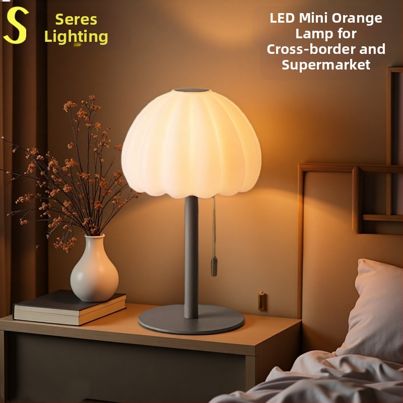Nová viacúčelová kompaktná stolná lampa s retro minimalistickým štýlom, ťahací prsteňový vypínač, horné dotykové ovládanie, vysokokvalitné LED svetlo