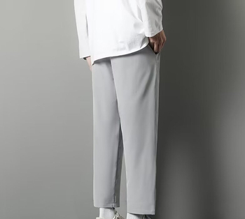 Pantaloni bărbați cropped, croială harém cu drapaj, slim fit, casual-eleganți pentru primăvară, vară și toamnă