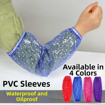 Dlhý vodotesný PVC rukáv na kuchyňu, priehľadný, odolný voči olejom a nečistotám