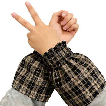 Protectii pentru mâneci anti-murdărie pentru casă și birou, carouri în stil japonez, unisex, utilizare zilnică, poliester