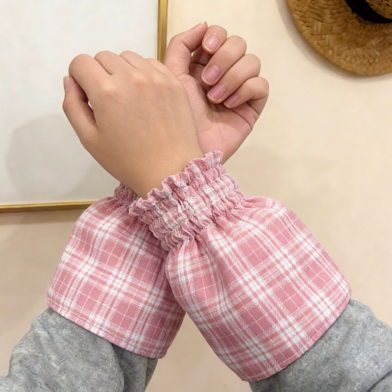 Protectii pentru mâneci anti-murdărie pentru casă și birou, carouri în stil japonez, unisex, utilizare zilnică, poliester