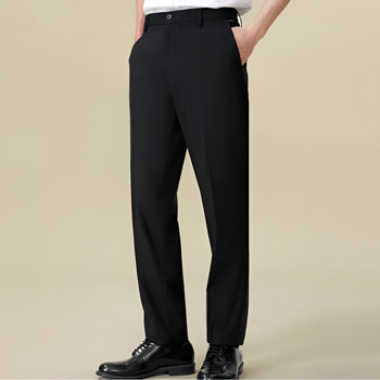 Pantaloni casual de vară pentru bărbați, din material ice silk, croială Slim, micro-elastici, fără cute, croială dreaptă