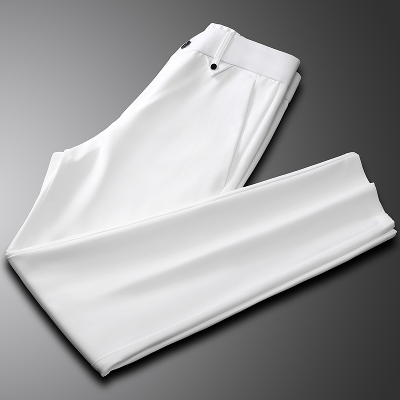 Pantaloni bărbați business casual, croi slim, lungime cropped, primăvară-vară 2024, stil urban