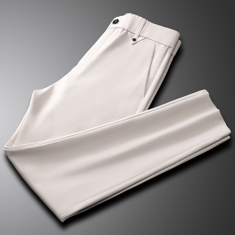 Pantaloni bărbați business casual, croi slim, lungime cropped, primăvară-vară 2024, stil urban