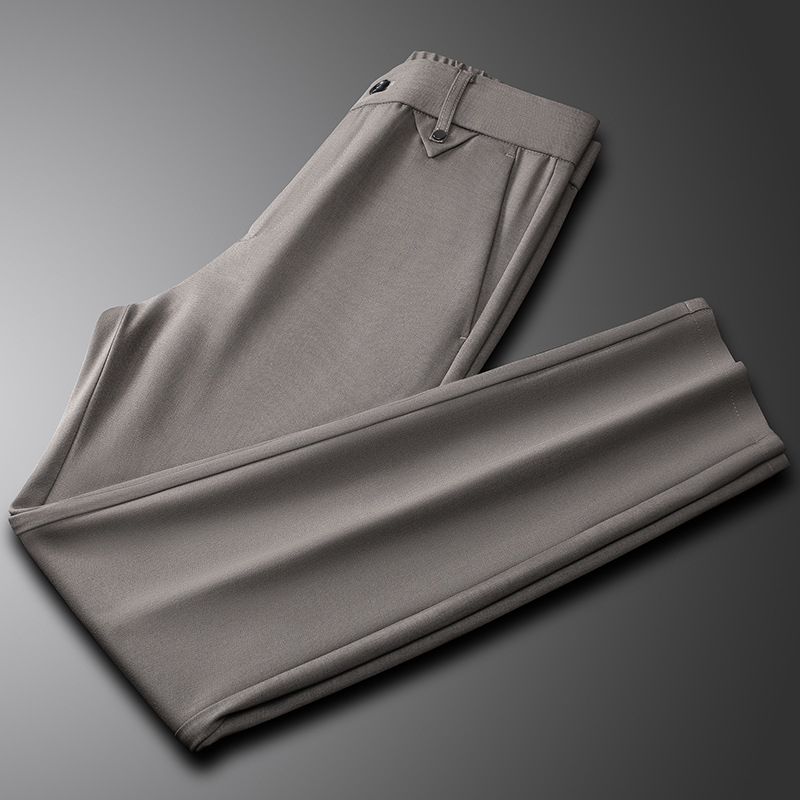 Pantaloni bărbați business casual, croi slim, lungime cropped, primăvară-vară 2024, stil urban