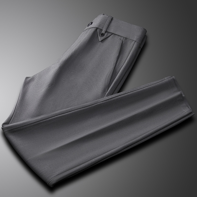 Pantaloni bărbați business casual, croi slim, lungime cropped, primăvară-vară 2024, stil urban