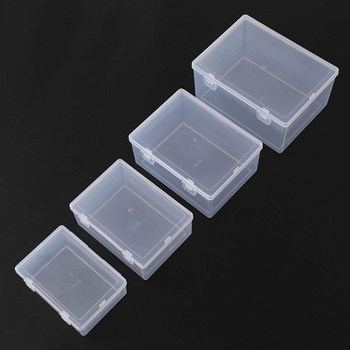 Cutie transparentă din plastic cu capac, organizare bijuterii și piese mici