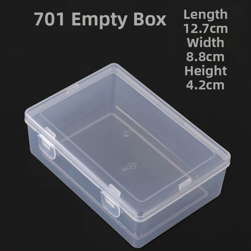 Cutie transparentă din plastic cu capac, organizare bijuterii și piese mici