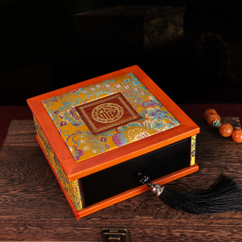Cutie de bijuterii din lemn cu design Thangka – stil retro, ambalaj elegant pentru bijuterii